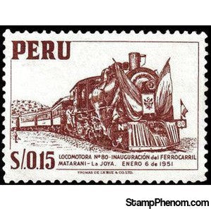 Peru 1952 New Trail-Line Matarani-La Joya-Peru-StampPhenom