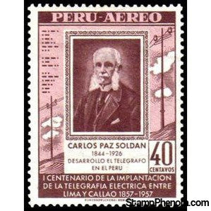 Peru 1958 Carlos Paz Soldan-Peru-StampPhenom
