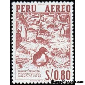 Peru 1960 Guanay Cormorant (Leucocarbo bougainvillii)-Peru-StampPhenom