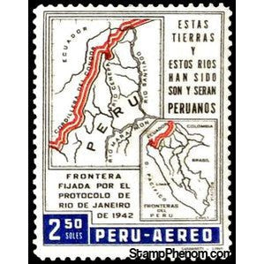 Peru 1962 Border after Rio de Janeiro Agreement-Peru-StampPhenom