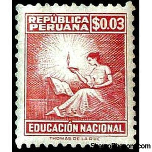 Peru 1965 Symbol of Education - With Foot Note-Peru-StampPhenom