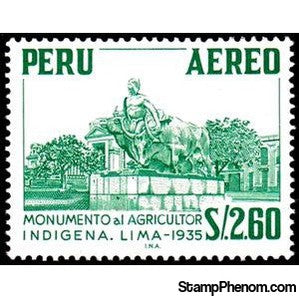 Peru 1966 Monument to the indigenous farmer at Lima-Peru-StampPhenom