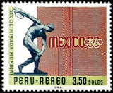 Peru 1968 Discus thrower of Myron, Games Emblem-Peru-StampPhenom