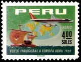Peru 1969 Kon Tiki, Globe and Douglas DC8-Peru-StampPhenom