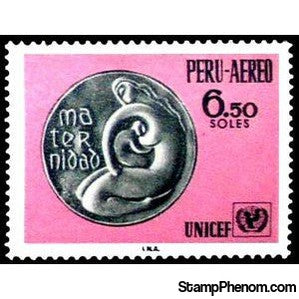 Peru 1970 "Maternity", UNICEF-Emblem-Peru-StampPhenom