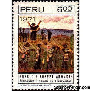 Peru 1971 Huanca Highlanders, by Jose Sabogal-Peru-StampPhenom