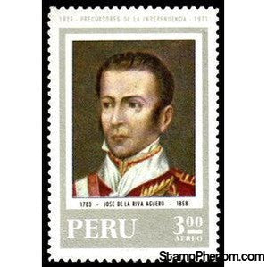Peru 1971 Independence - JosÃ© de la Riva Aguero-Peru-StampPhenom