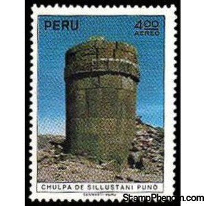 Peru 1972 Archaeological Monuments - Funerary Tower Sillustani, Puno-Peru-StampPhenom
