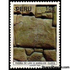 Peru 1972 Archaeological Monuments - Stone of the 12 angles, Cuzco-Peru-StampPhenom