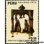 Peru 1972 Christmas - Holy Family in stable (stone)