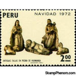 Peru 1972 Christmas - Holy Family with lambs (stone)