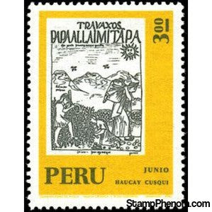 Peru 1973 400th Anniversary Inca Calendar publication - June