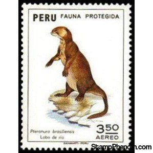 Peru 1973 Giant Otter (Pteronura brasiliensis)