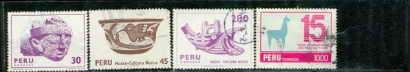 Peru Lot 18 , 4 stamps