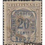 Philippines 1897 Alfonso XIII (1886-1941) - blue surcharge-Stamps-Philippines-Mint-StampPhenom