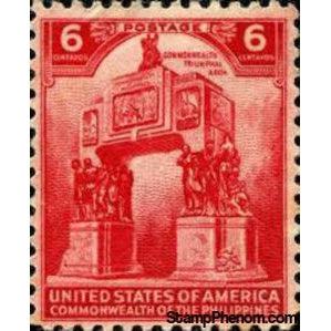 Philippines 1939 Triumphal Arch, 6c-Stamps-Philippines-Mint-StampPhenom