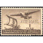 Philippines 1941 Moro Vinta and Clipper-Stamps-Philippines-Mint-StampPhenom