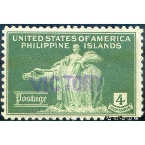 Philippines 1944 Woman and Carabao-Stamps-Philippines-Mint-StampPhenom