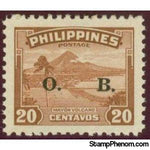 Philippines 1949 Mount Mayon overprinted O.B.-Stamps-Philippines-Mint-StampPhenom