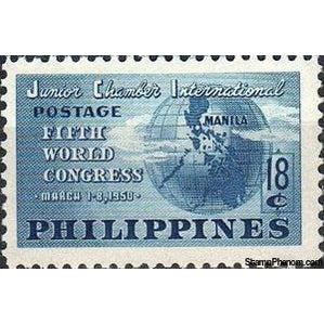 Philippines 1950 Chamber of Commerce/Globe, 18c-Stamps-Philippines-StampPhenom