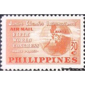 Philippines 1950 Chamber of Commerce/Globe, 30c-Stamps-Philippines-StampPhenom