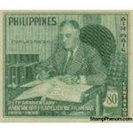 Philippines 1950 Franklin D. Roosevelt (1882-1945) with Stamp Collection, 80c-Stamps-Philippines-StampPhenom