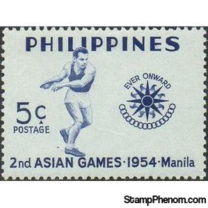 Philippines 1954 Discus Throw-Stamps-Philippines-Mint-StampPhenom