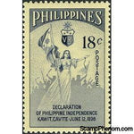 Philippines 1954 Liberty with National Flag, 18c-Stamps-Philippines-Mint-StampPhenom