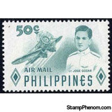 Philippines 1955 Lt José Gozar & aircraft-Stamps-Philippines-Mint-StampPhenom