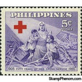 Philippines 1956 Red Cross Nurse with Children-Stamps-Philippines-Mint-StampPhenom