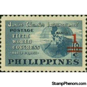 Philippines 1960 Globe - surcharged-Stamps-Philippines-Mint-StampPhenom