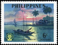 Philippines 1960 Sunset at Manila Bay-Stamps-Philippines-Mint-StampPhenom