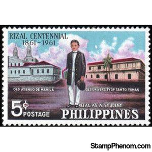 Philippines 1961 José Rizal as student-Stamps-Philippines-Mint-StampPhenom