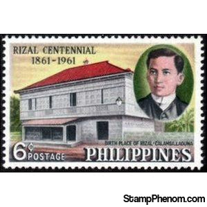 Philippines 1961 Rizal birthplace at Calamba Laguna-Stamps-Philippines-Mint-StampPhenom
