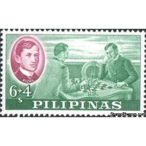 Philippines 1962 José Rizal playing chess-Stamps-Philippines-Mint-StampPhenom