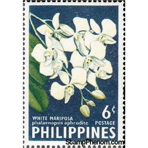 Philippines 1962 White mariposa (Phalaenopsis aphrodite)-Stamps-Philippines-Mint-StampPhenom