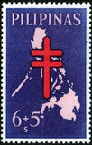 Philippines 1963 Map of Philippines and Cross-Stamps-Philippines-Mint-StampPhenom