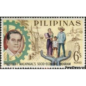 Philippines 1963 Pres. Macapagal and Filipino family-Stamps-Philippines-Mint-StampPhenom