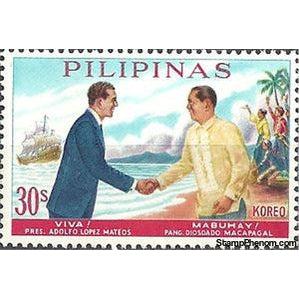 Philippines 1963 Presidents Lopez Mateos and Macapagal-Stamps-Philippines-Mint-StampPhenom