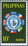 Philippines 1964 Flags Surrounding SEATO Emblem-Stamps-Philippines-Mint-StampPhenom