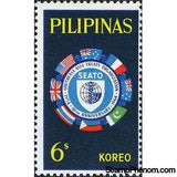 Philippines 1964 Flags Surrounding SEATO Emblem-Stamps-Philippines-Mint-StampPhenom