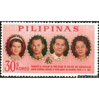 Philippines 1965 King Bhumibol and queen Sirikit, pres. Macapagal and wife-Stamps-Philippines-Mint-StampPhenom