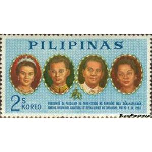 Philippines 1965 King and Queen of Thailand, Pres. and Mrs. Macapagal-Stamps-Philippines-Mint-StampPhenom