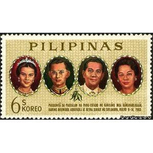 Philippines 1965 King and Queen of Thailand and Macapagal-Stamps-Philippines-Mint-StampPhenom