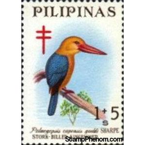 Philippines 1967 Stork-billed Kingfisher (Pelargopsis capensis)-Stamps-Philippines-Mint-StampPhenom