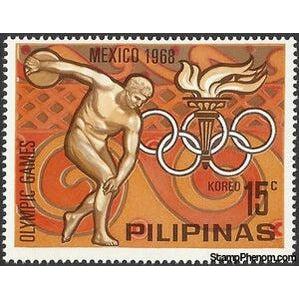 Philippines 1968 Discus Thrower (Discobolus, sculpture by Myron)-Stamps-Philippines-Mint-StampPhenom