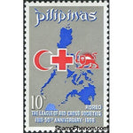 Philippines 1969 Red Cross and Map of Philippines-Stamps-Philippines-Mint-StampPhenom