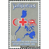 Philippines 1969 Red Cross and Map of Philippines-Stamps-Philippines-Mint-StampPhenom