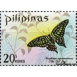 Philippines 1969 Tailed Jay (Graphium agamemnon)-Stamps-Philippines-Mint-StampPhenom