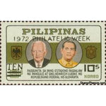 Philippines 1972 1965 Luebke visit overprinted and surcharged 10s on 6s-Stamps-Philippines-StampPhenom